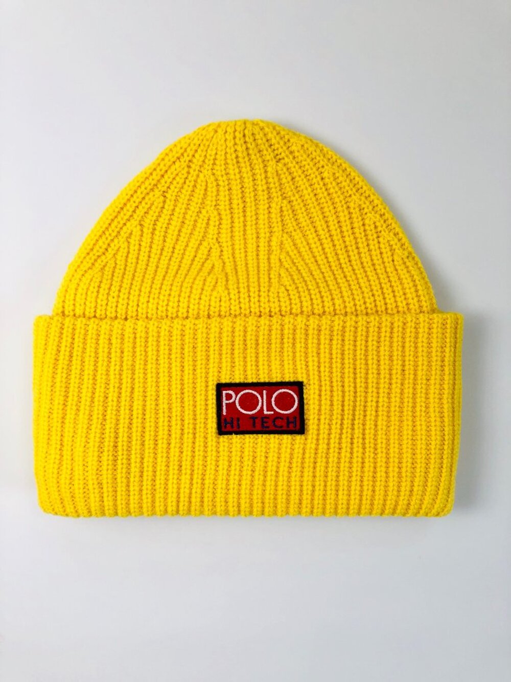 NWT POLO RALPH LAUREN HI TECH YELLOW BEANIE HAT